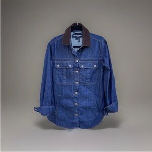 Veronica Beard Mikaela Shacket Denim XS Indigo Rinse